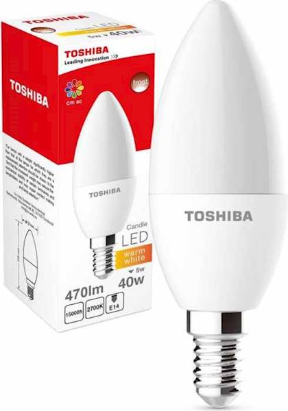 Żarówka LED 230V E14 5W Toshiba ciepła świeca