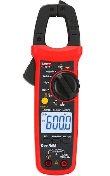 Miernik cyfrowy UT204+ cęgowy AC/DC 600A