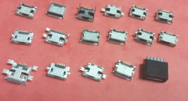 Gniazdo USB micro zestaw 17szt (17 rodzaje)
