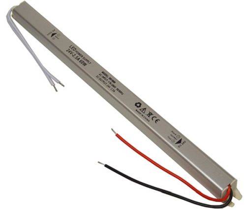 Zasilacz 24V  2,5A 60W IP20 metalowy dł.