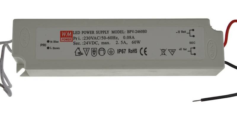 Zasilacz 24V 2,5A IP67 plast
