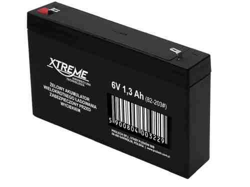 Akumulator   6V  1,3Ah Xtreme (boczne konektory)