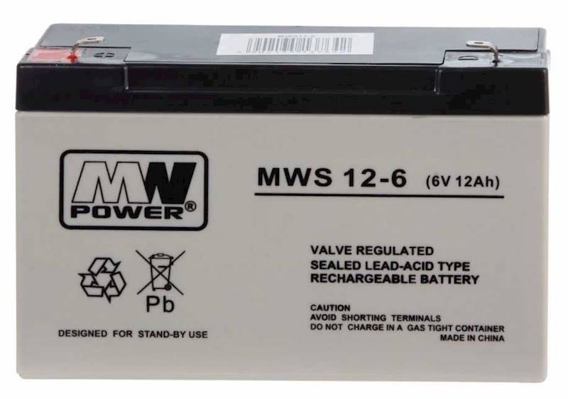 Akumulator   6V 12Ah MWS Power AGM