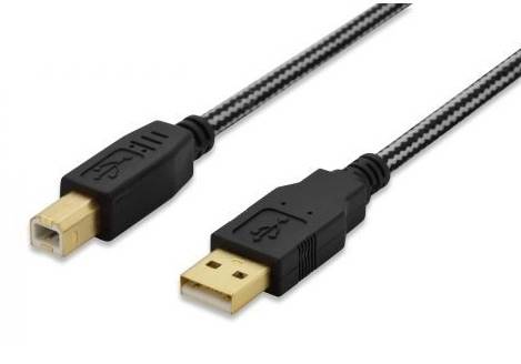 Kabel USB B/A  1,8m  A/B drukarka złoc