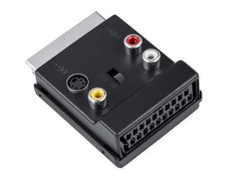 Redukcja Euro/3RCA + SVHS z przeł. S-19 + gn. euro