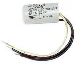 Kondensator MKT      0,1uF 250V+2x0,027uF okrągły