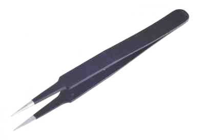 Pinceta precyzyjna 141mm czarna ostra