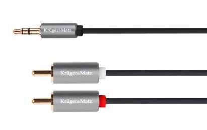 Kabel 2xRCA - JACK 3,5  1,8m Kruger&Matz