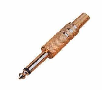 Wtyk Jack 6,3mm mono metal złoc. 