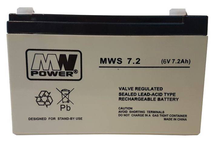 Akumulator   6V  7,2Ah MWS