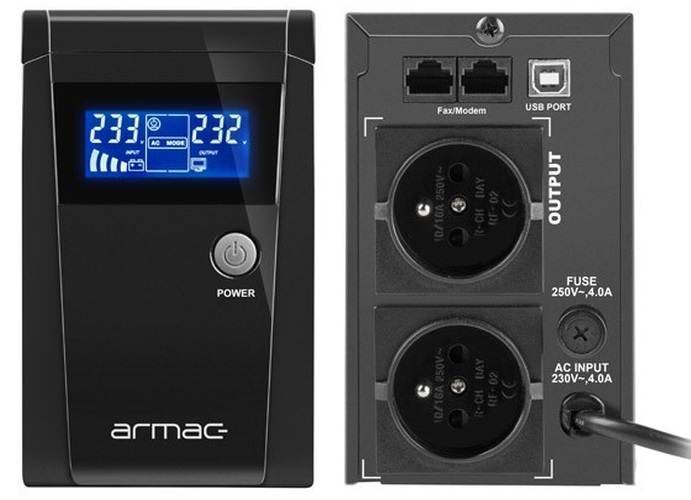 UPS  650VA/390W ARMAC + LCD