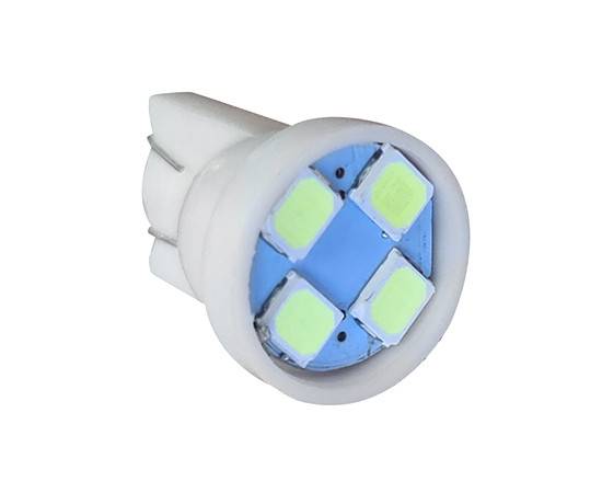 Żarówka LED  12V T-10  biała  4 LED 1210