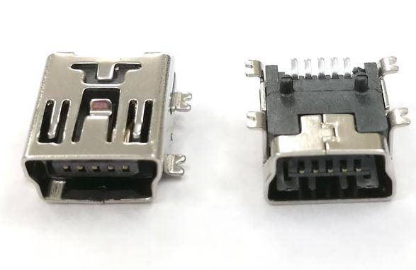 Gniazdo USB mini 5p smd mont. ( trapez) cz