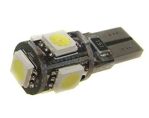 Żarówka LED  12V T-10  biała  5-led 5050