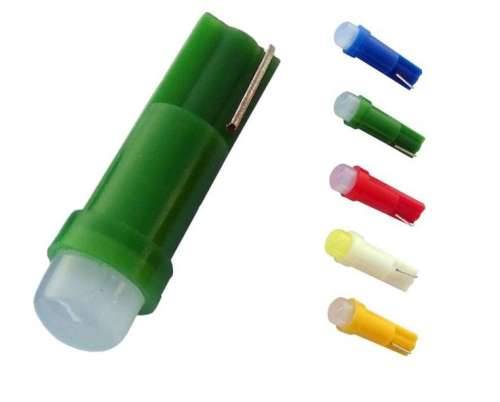 Żarówka LED  12V T- 5 zielona COB