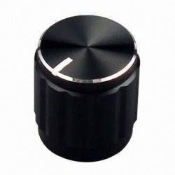 Gałka czarna 15mm z paskiem GCL15