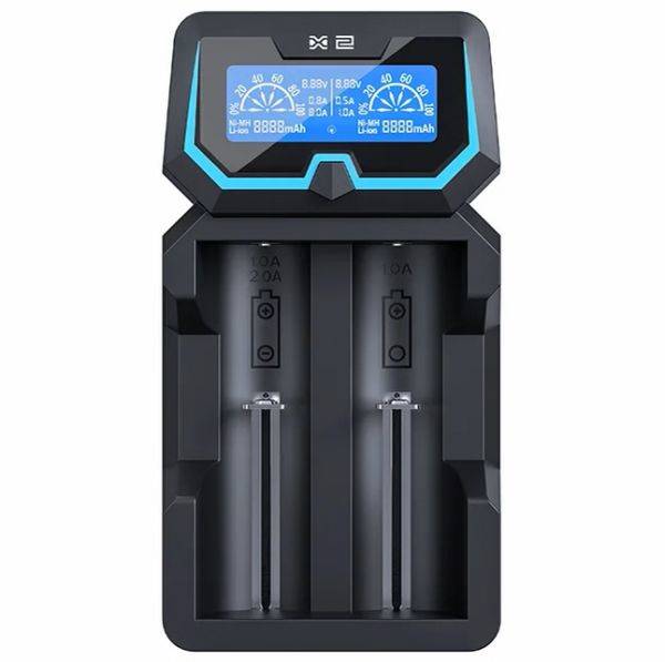 Ładowarka do akumulatorów 18650+ AA X2 z LCD usb