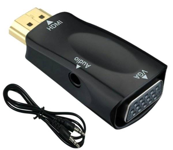 Konwerter HDMI-wt do VGA-gn + Audio zespolone