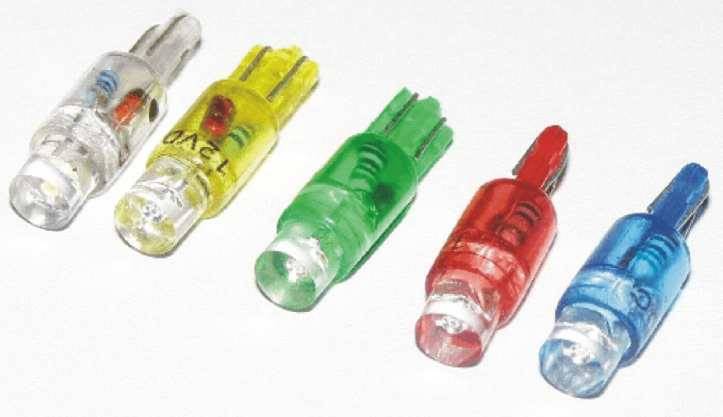 Żarówka LED  12V T- 5 czerwona