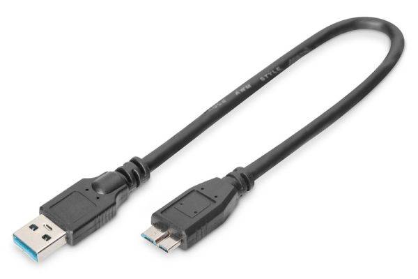 Kabel USB A   micro USB 3.0 0,25m transfer szeroki