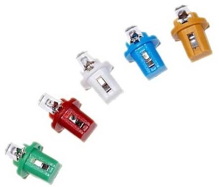 Żarówka LED  12V R-5  z plast. żółty