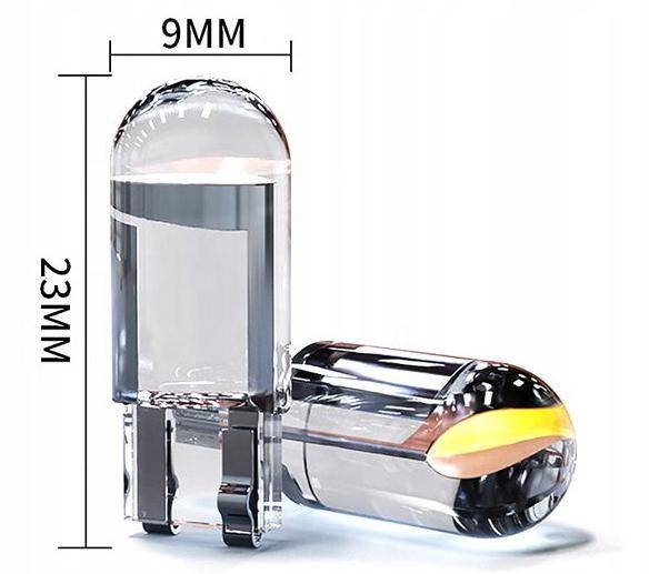 Żarówka LED 12V T-10 biała COB 360