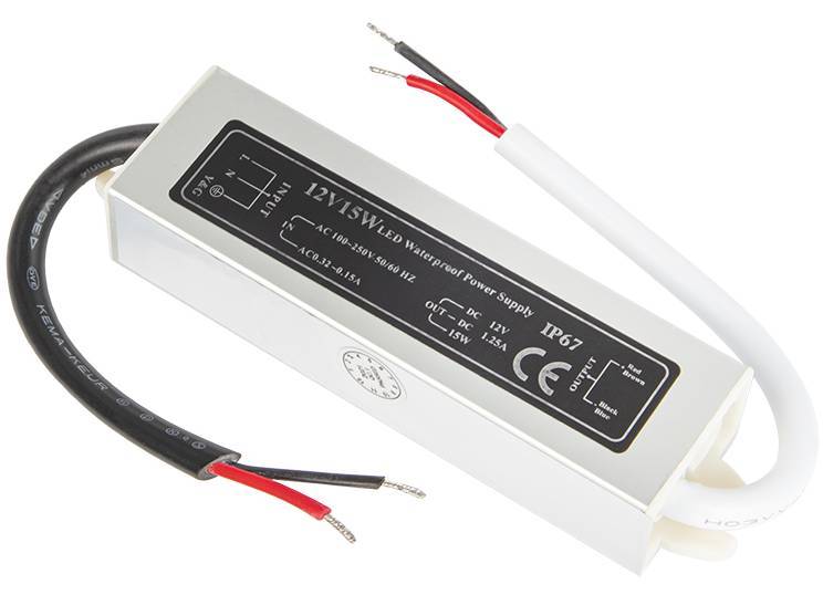 Zasilacz 12V 1,25A 15W IP67 instalacyjny hermet