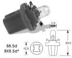 Żarówka  12V-15V  R5 1,2W BX8.5D z opr.