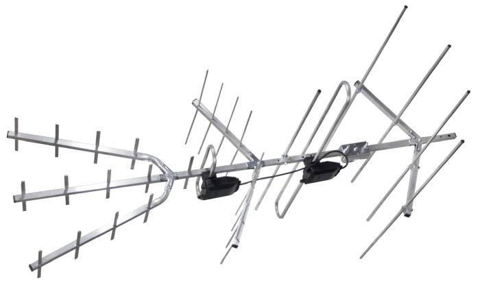 Antena TV DVB-T podwójna 3 kierunkowa