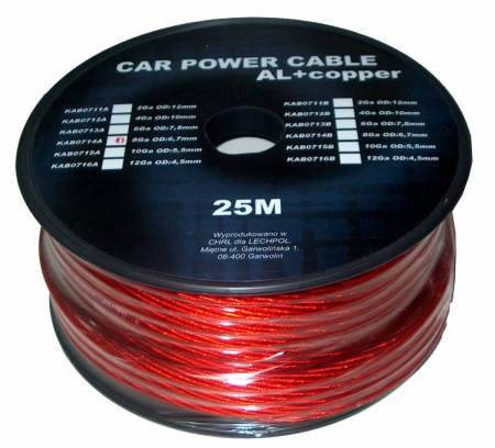 Przewód  1x 8mm   6GA Linka CCA AWG