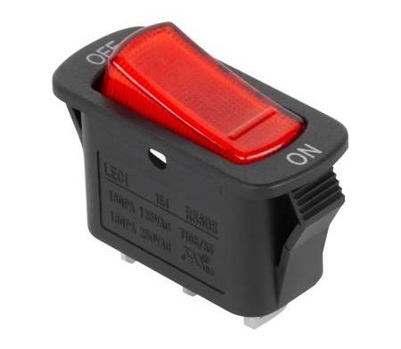 Przełącznik klawisz. podśw. 230V  wąski