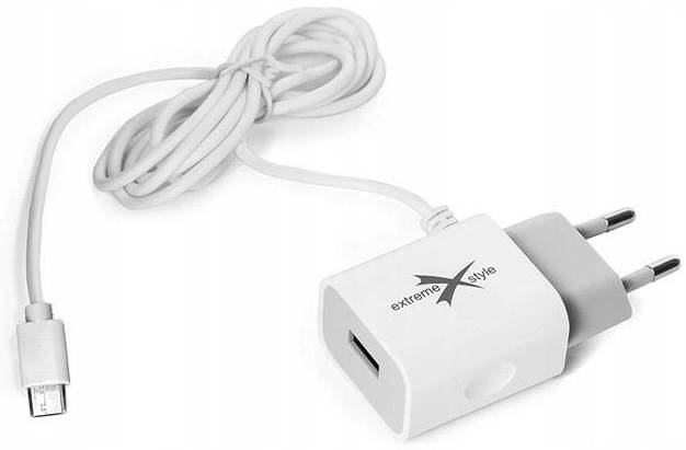 Ładowarka  USB sieciowa 2,4A + kab. typ C eXtreme
