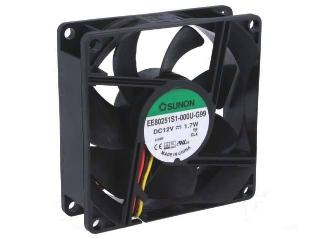 WENTYLATOR  80x25  12V Sunon 3-przew