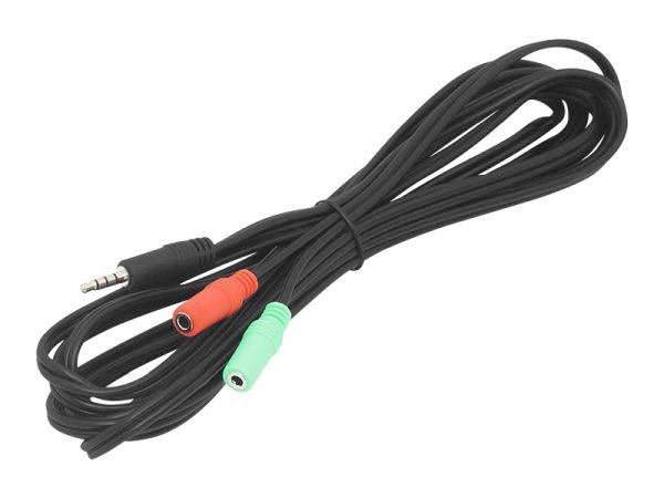 Kabel Jack 3,5 4p / 2x jack słuchawki + mik