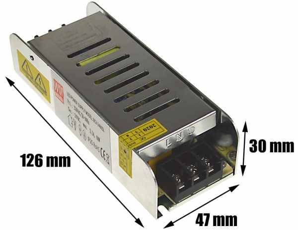 Zasilacz 24V 2,5A 60W metalowy dł.