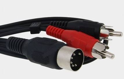 Kabel DIN 5 - 2 RCA 1,8m 5p