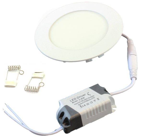 Lampa LED Plafon 230V  6W panel P/T