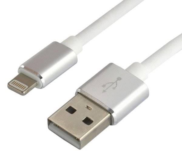 Kabel USB iPhone 5,6,7 Lightning 1,5m biały