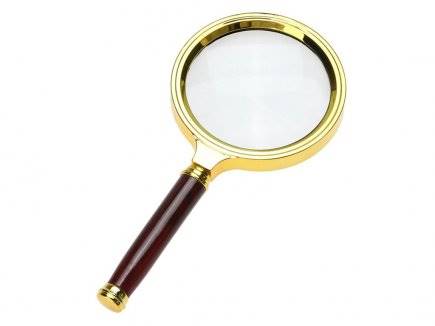 Lupa ręczna classic 90mm 5x złota