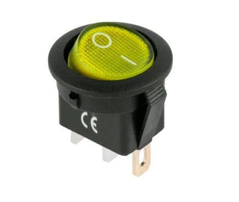 Przełącznik klawisz. podśw. 12V okrągły