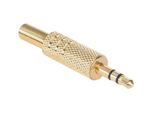 Wtyk Jack 3,5mm stereo metal zloc
