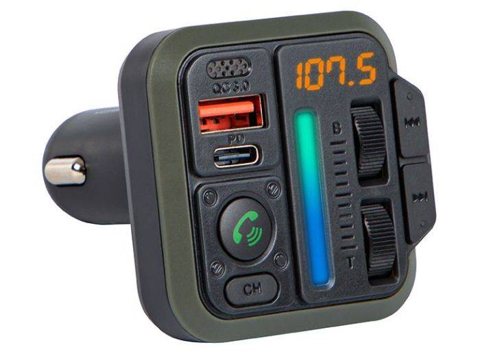 Transmiter FM Bluetooth USB + ład QC3.0 20W 74-173