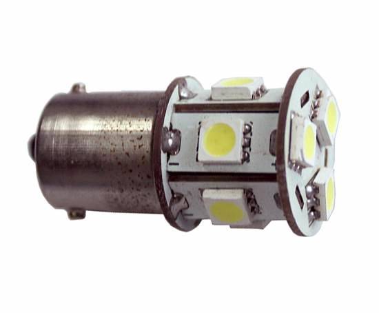 Żarówka LED  12V BA15S  8x5050 met.biała