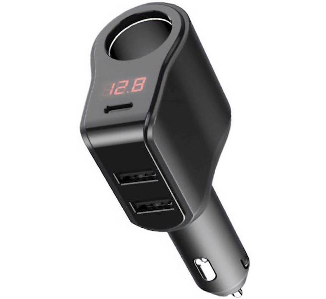 Ładowarka  USB sam. 45W + C + g. zapal 5w1