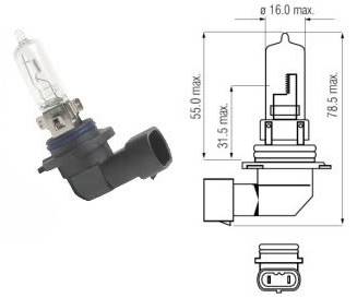 Żarówka Halogen Sam. 12V  HB3 65W
