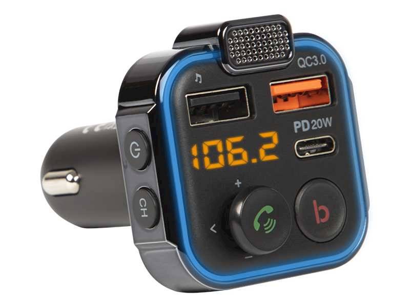 Transmiter FM Bluetooth USB+ład QC 74-166