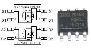 IRF7319 smd tranzystor n+p