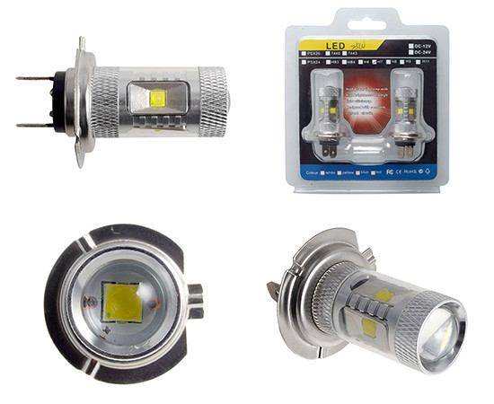 Żarówka LED  12V sam. H7  25W 2szt/kpl 