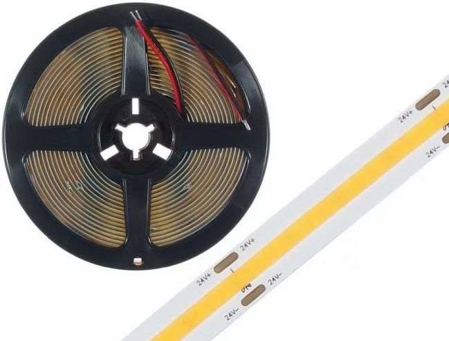 Diody LED taśma Biała Zimna IP20 1m 12V COB
