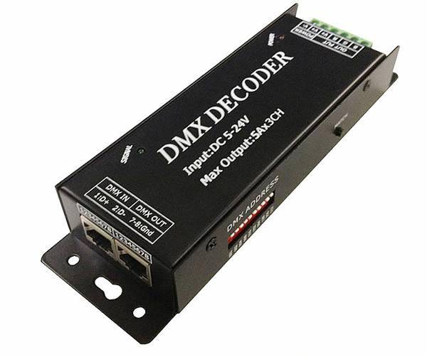 Sterownik taśm led RGB Dekoder DMX RJ45